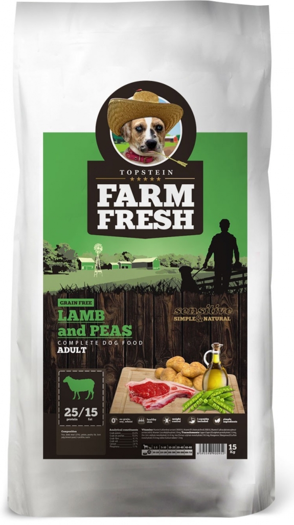 Topstein Farm Fresh Lamb & Peas 15 kg