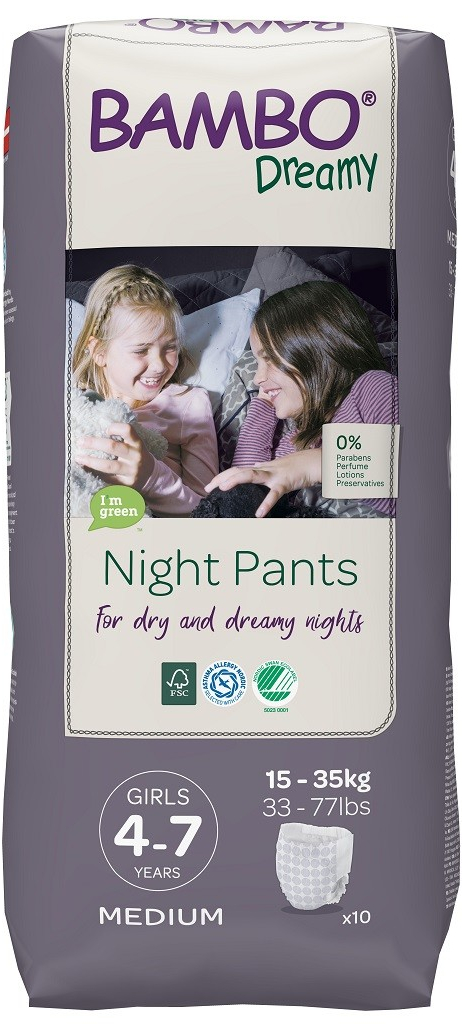 Bambo Dreamy Night Pants 4-7let Girl 15-35 kg 10 ks