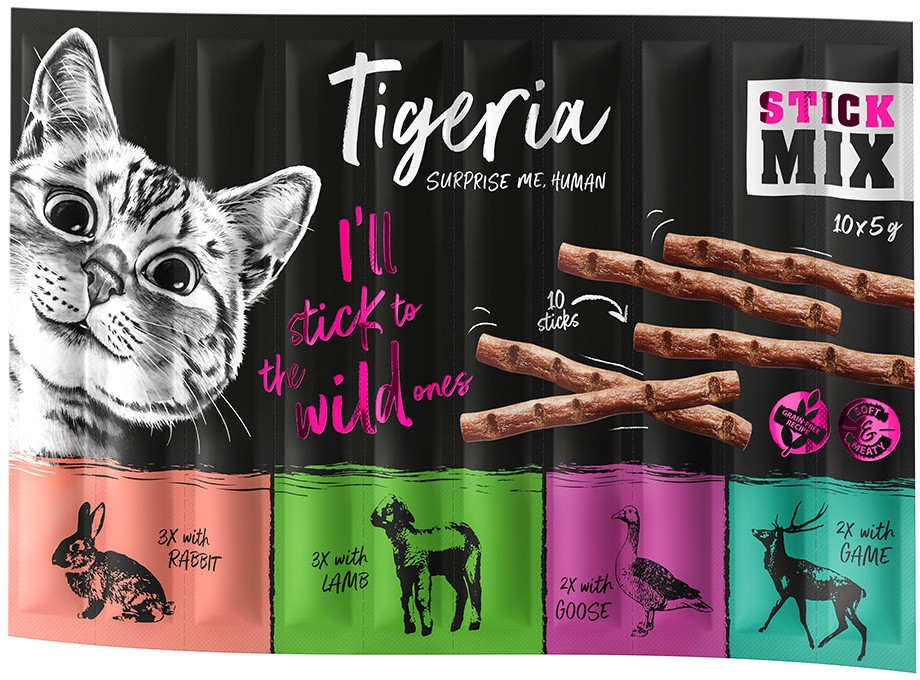 Tigeria Sticks Mix 4 druhy 10 x 5 g