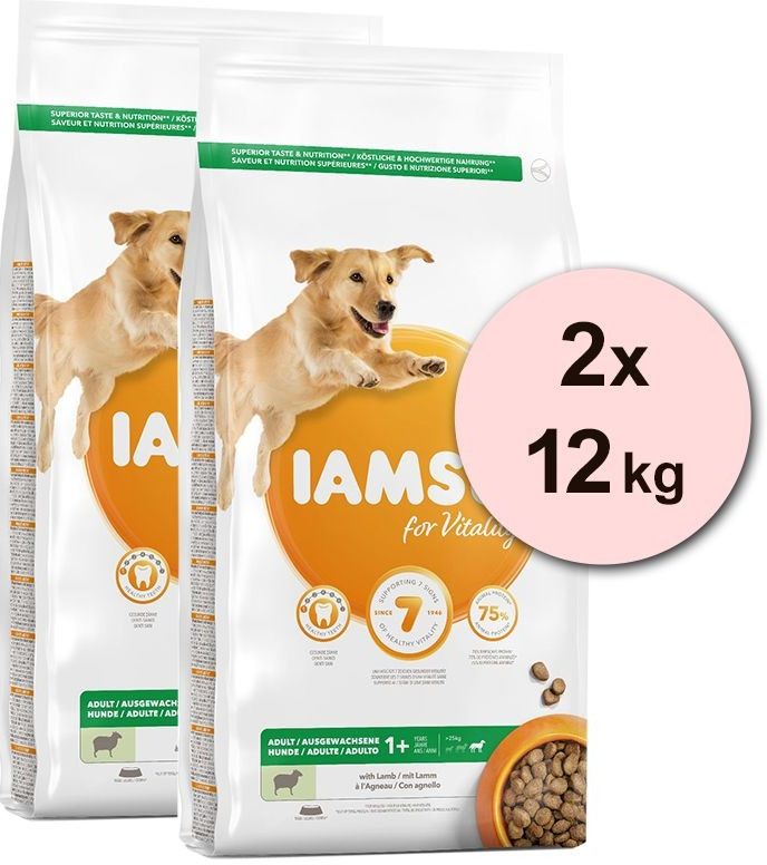 Iams Dog Adult Large Lamb 2 x 12 kg