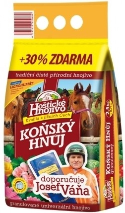 Nohelgarden Hnůj koňský HOŠTICKÉ HNOJIVO Váňův 2,5 kg + 30% zdarma