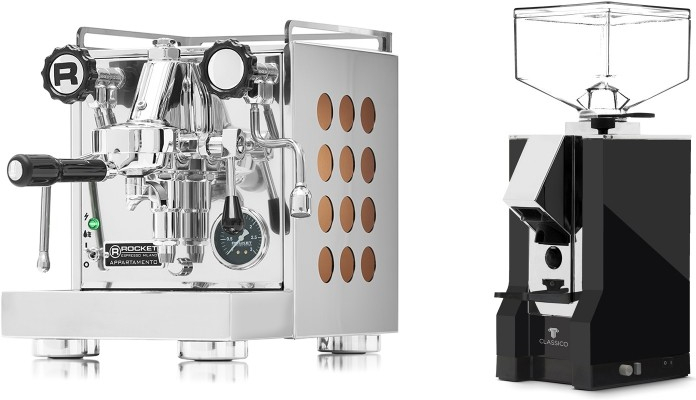 Set Rocket Espresso Appartamento Copper + Eureka Mignon Classico