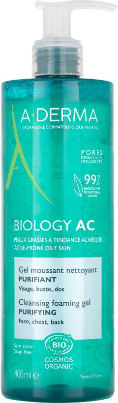 A-Derma Biology AC Čisticí pěnivý gel 400 ml