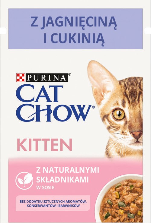 CAT CHOW s jehněčím masem a cuketou v omáčce 85 g