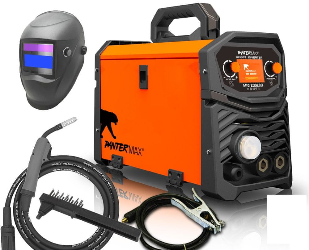 PanterMax MIG230LCD MIG/TIG/MMA + Sanostmivací kukla Panter