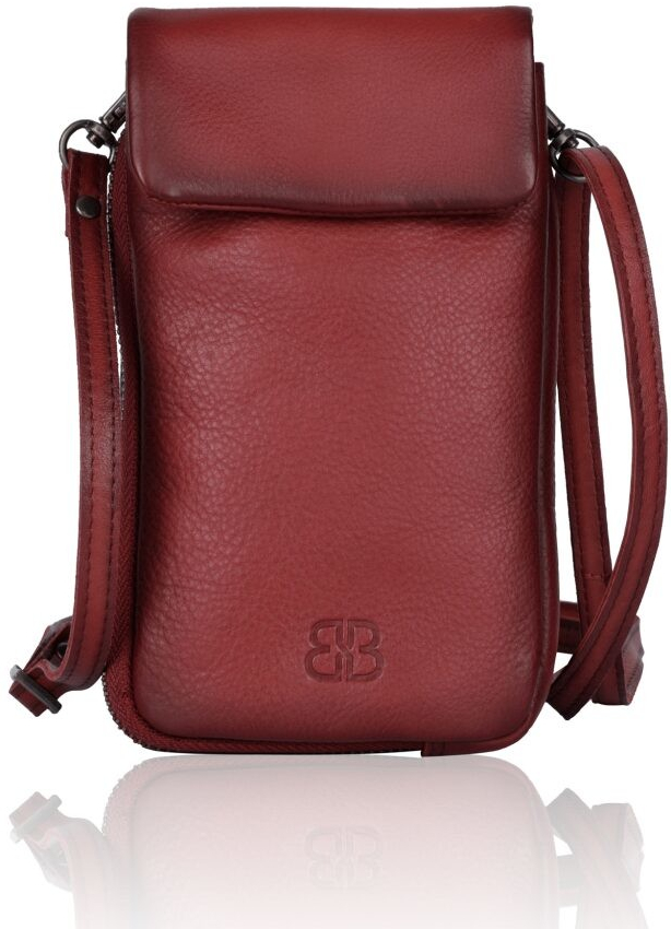 Bellicci kožená kabelka na mobil s peněženkou 2v1 KIA červená