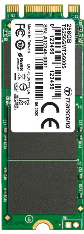 Transcend MTS600 256GB, M.2 SSD SATA, III MLC, TS256GMTS600S