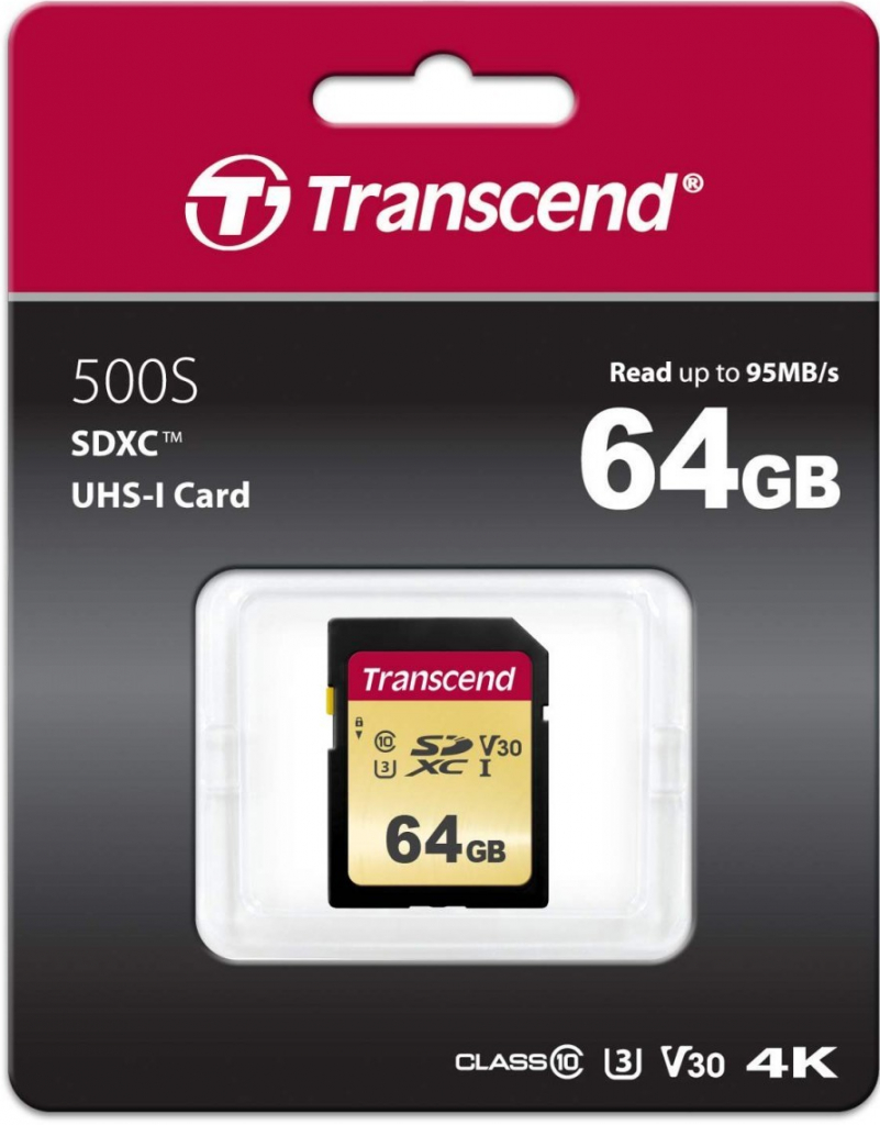 Transcend SDXC 64 GB UHS-I U3 TS64GSDC500S