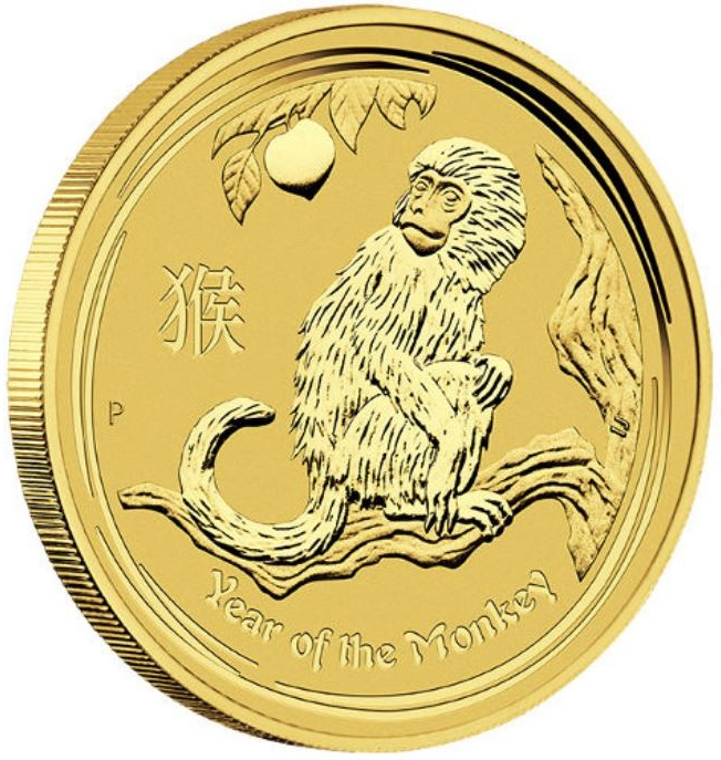 The Perth Mint zlatá mince Gold Lunární Série II Rok Opice 2016 1 oz