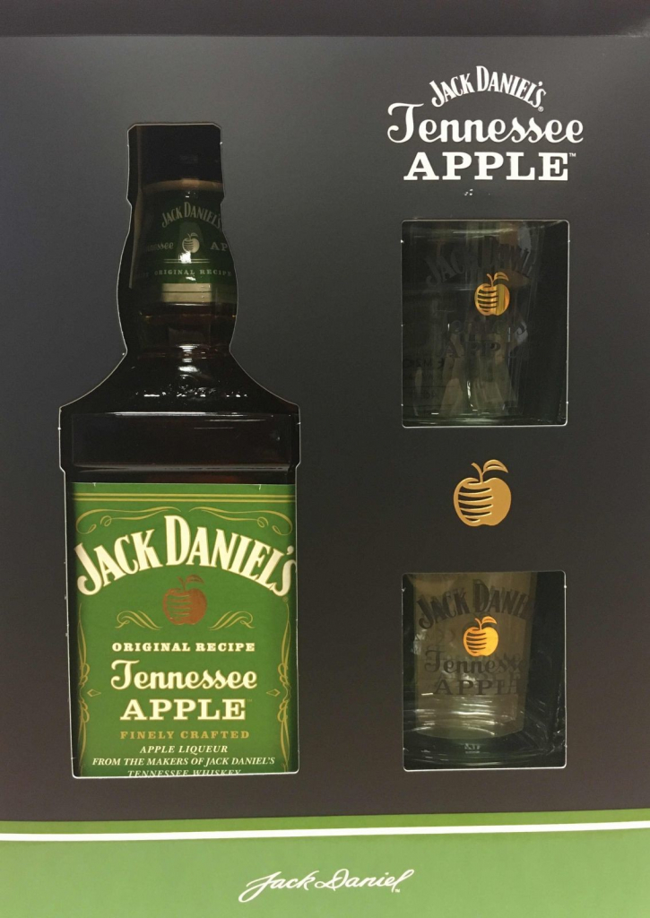 Jack Daniel\'s Apple 35% 0,7 l (dárkové balení 2 sklenice)