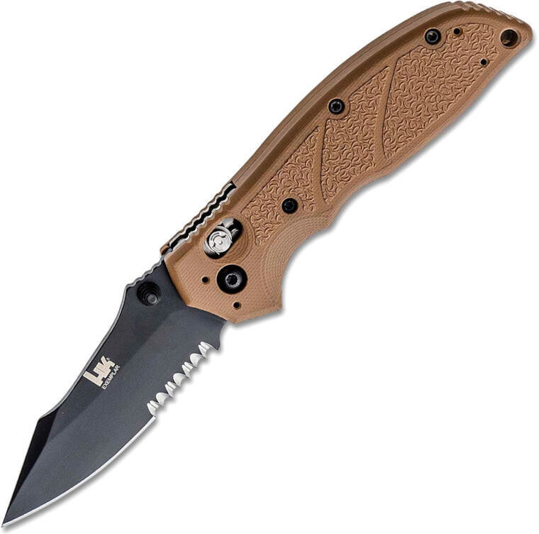 Hogue Knives Heckler & Koch Exemplar blade and FDE G10 handle