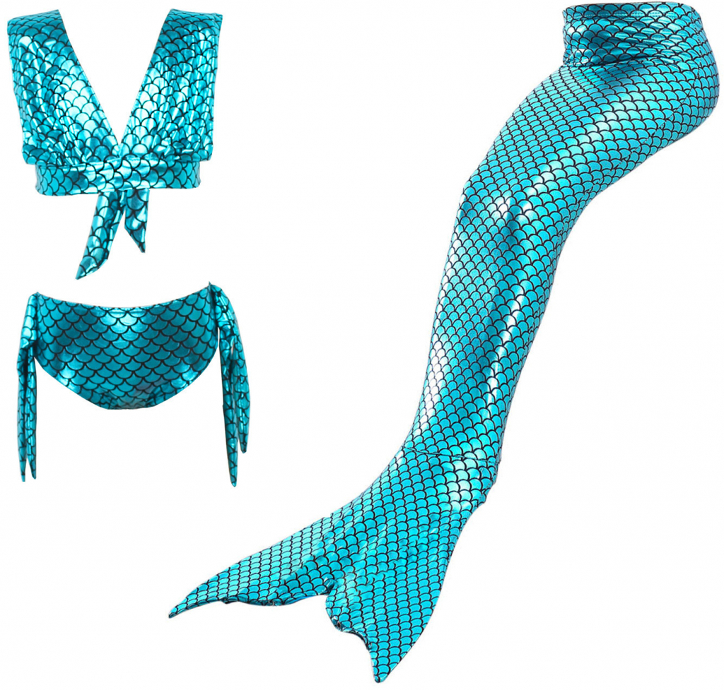 plavky mořská panna MASTER Ariel 120 cm Modrá