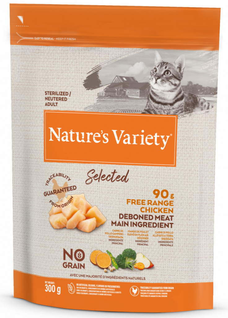 Nature\'s Variety selected pro kastrované kočky s kuřecím 0,3 kg