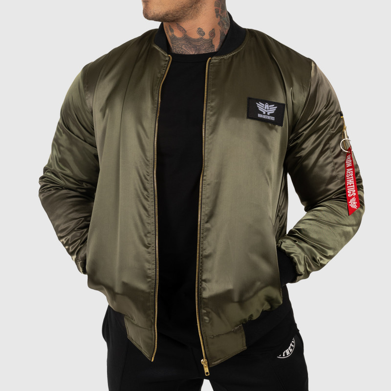 Bomber bunda Aesthetics Skull dark green