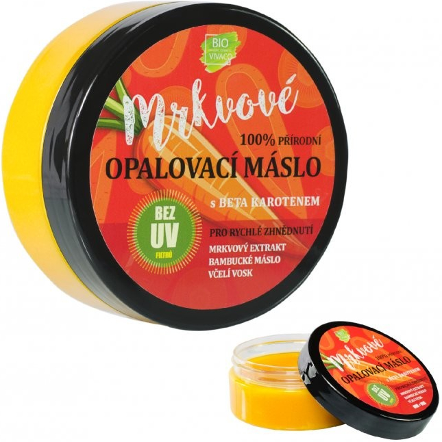 Vivaco 100% mrkvové opalovací máslo bez UV filtrů 150 ml