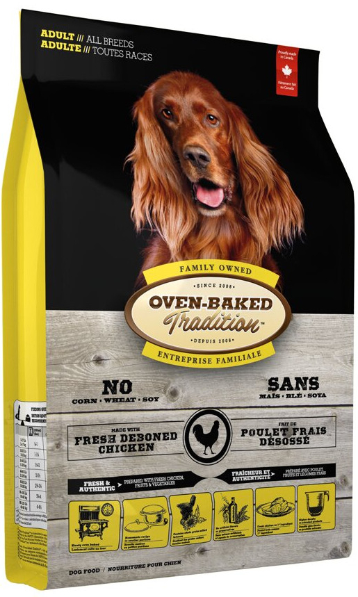 Oven Baked Tradition Dog Grain-free Food Adult All Breed with Chicken s kuřecím masem 11,34 kg
