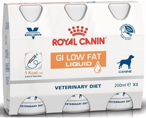 Royal Canin Veterinary Health Nutrition GI Low Fat Liquid 3 x 200 l