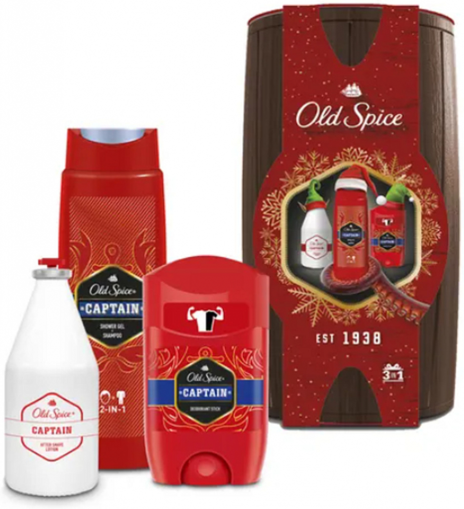 Old Spice Captain deostick 50 ml + sprchový gel 250 ml + voda po holení 100 ml + barel dárková sada
