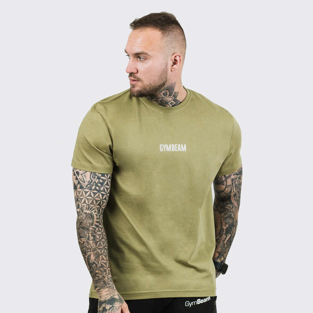 GymBeam tričko FIT Olive