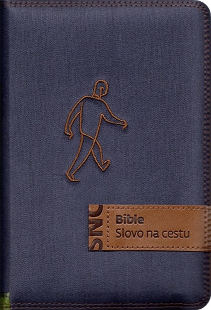 Bible Slovo na cestu s poznámkami modré džínové plátno