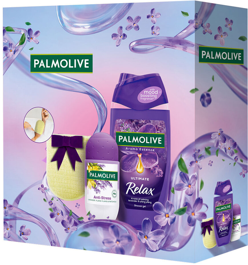 PALMOLIVE Aroma Essence Relax sprchový gel 250 ml + antiperspirant roll-on 50 ml + dárek dárková sada