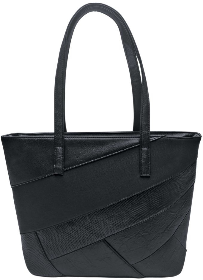 Tapple dámská kabelka přes rameno s šikmými vzory černá