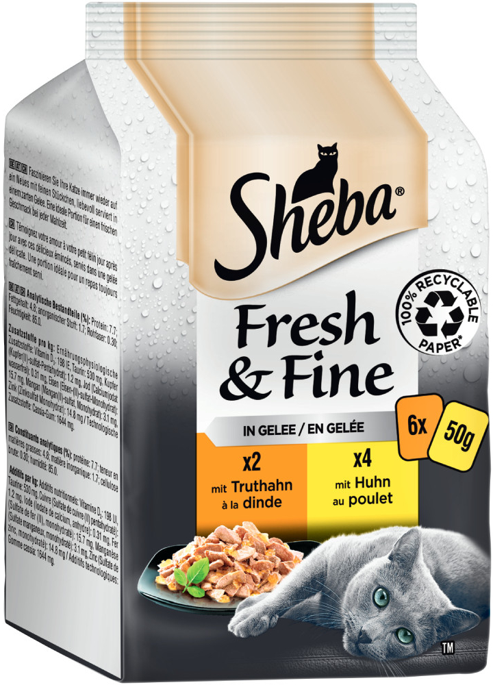 Sheba Fresh & Fine Drůbeží výběr v želé 6 x 50 g