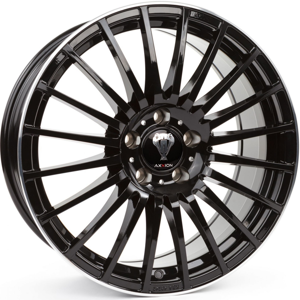 Axxion AX5 9x20 5x112 ET33 black polished lip