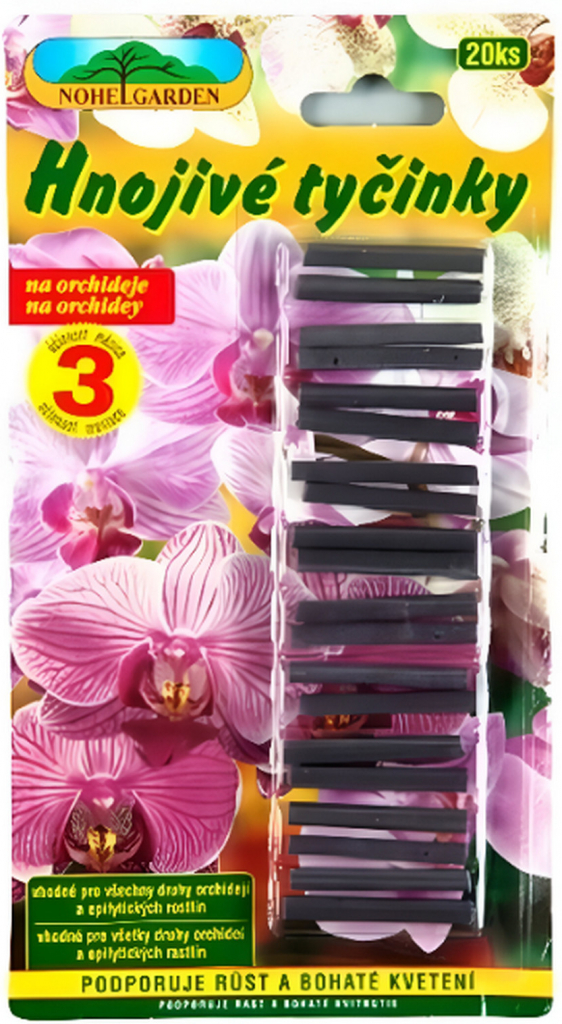 Nohelgarden Hnojivo CLASIC tyčinkové na orchideje 20 ks