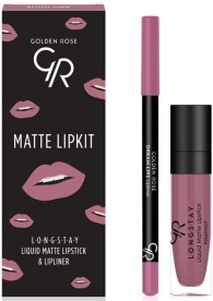 Golden Rose Matte LipKit Blush Pink tekutá matná rtěnka N03 5,5 ml + tužka na rty N535 1,6 g