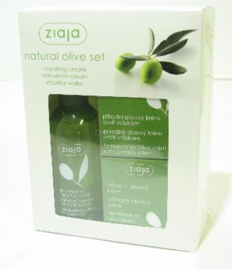 Ziaja Natural Olive sprchový gel 400 ml + krém na ruce 50 ml + mléko 400 ml dárková sada