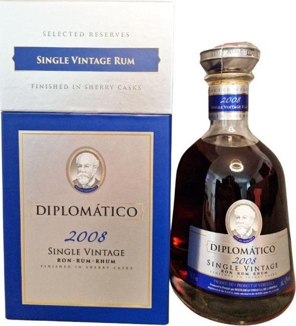 Diplomático Diplomatico Single Vintage 2008 43% 0,7 l (kazeta)