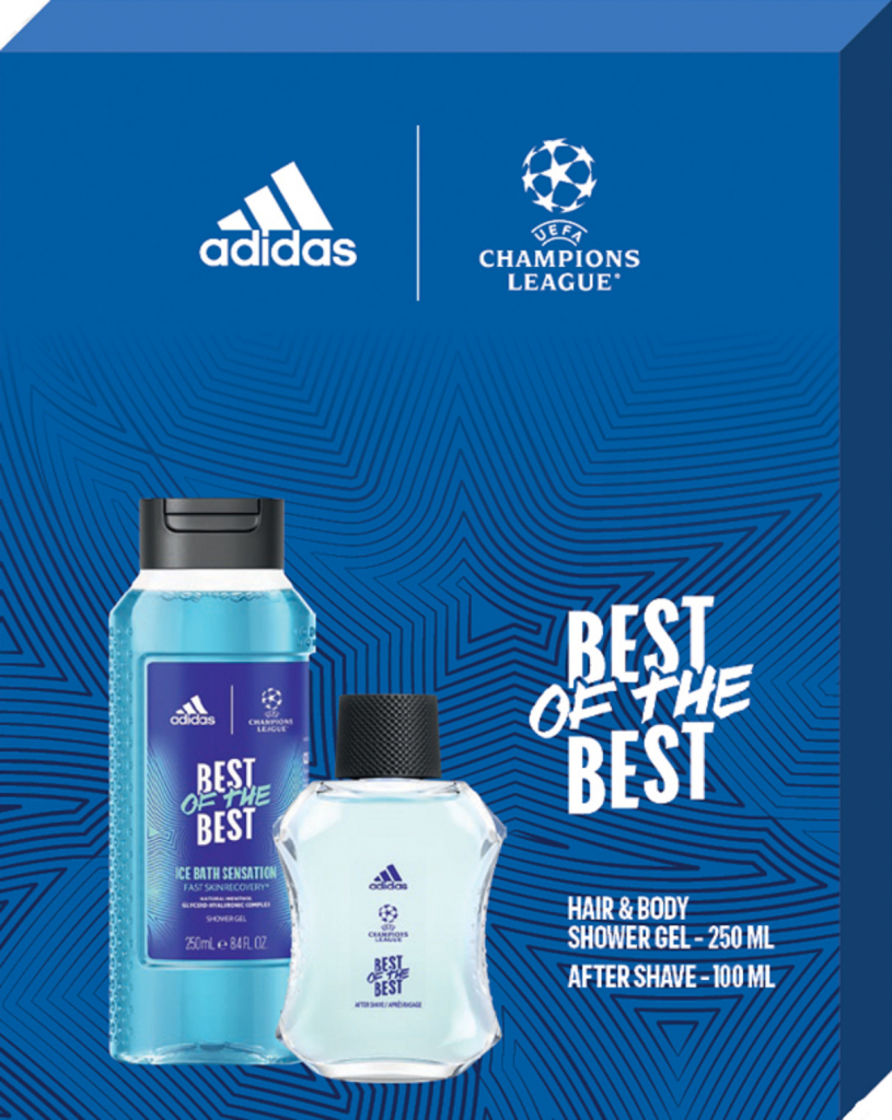 Adidas UEFA Champions League Best of The Best voda po holení 100 ml + sprchový gel 250 ml