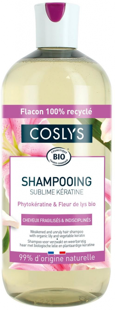 Coslys Shampoo pro slabé a nepoddajné vlasy lilie a rostlinný keratin 500 ml