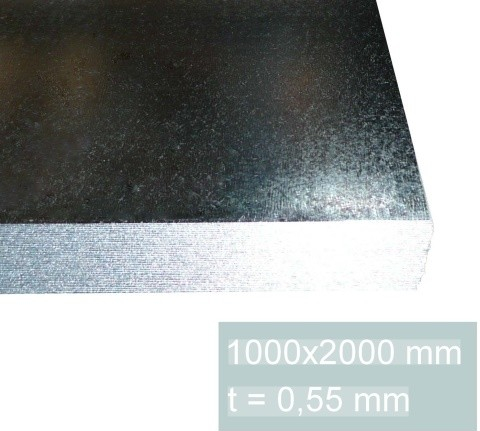 Plech pozinkovaný 0,55 mm (1x2m)