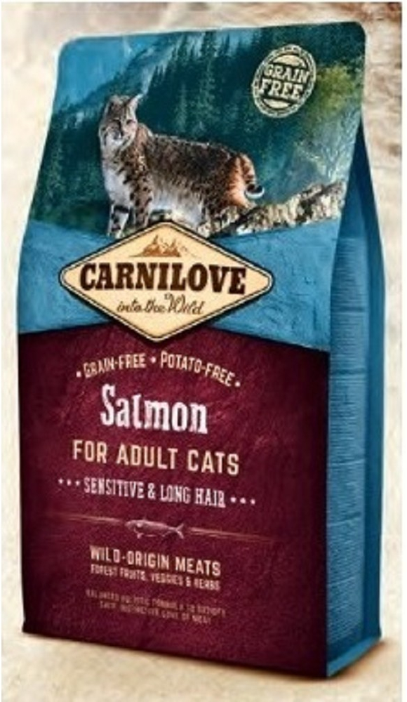 Carnilove Sensit.Salmon Adult Long Hair Cats losos 6 kg