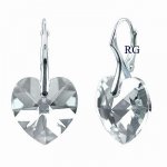 Swarovski Elements srdce šedé