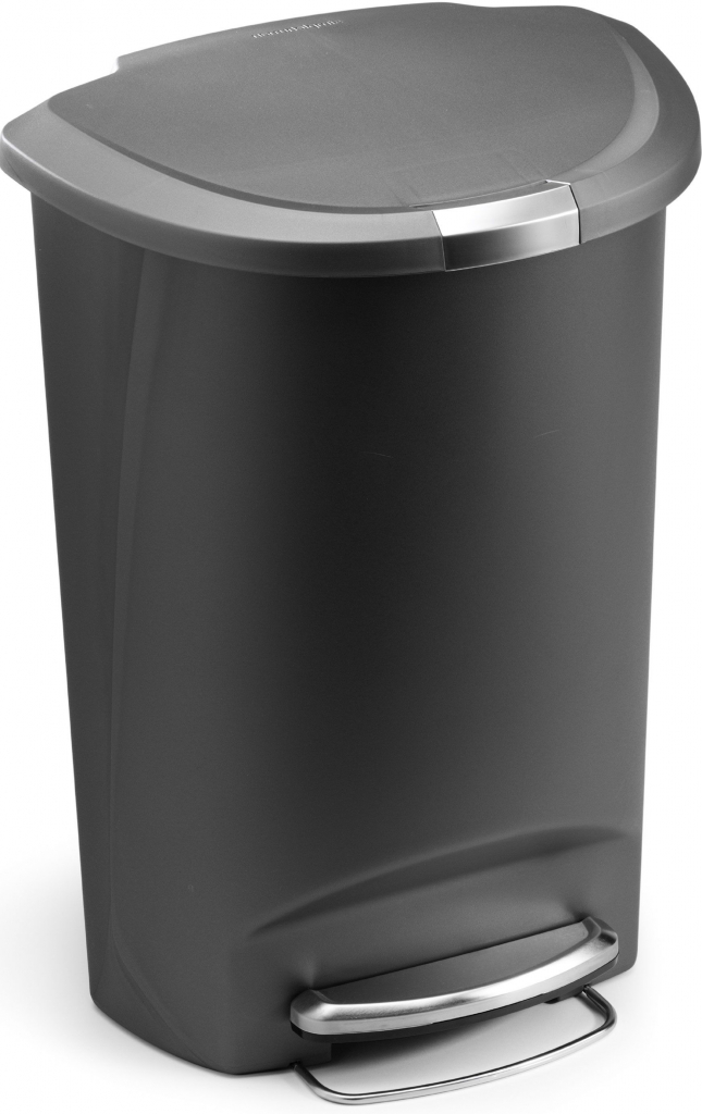 Simplehuman CW1357 Pedálový 50 l půlkulatý šedý plast