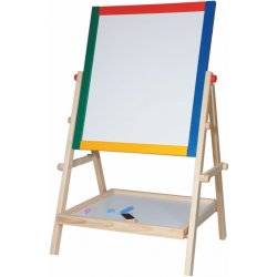Dřevěná tabule oboustranná s poličkou 65 cm