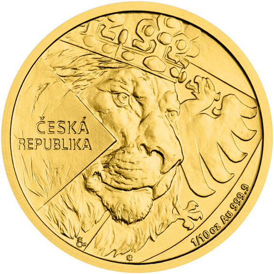 Česká mincovna Zlatá mince Český lev 2024 stand 1/10 oz