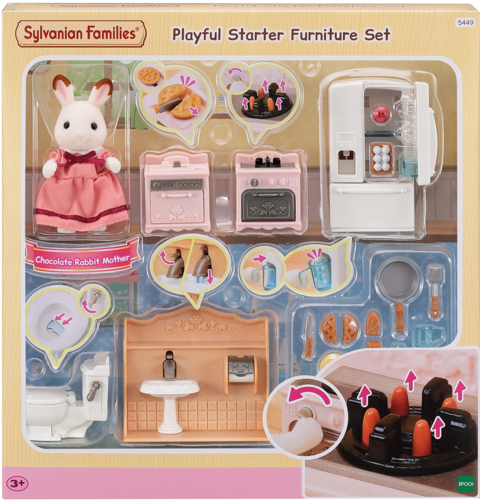 Sylvanian Families 5449 Startovací set nábytku a Chocolate králičí mamky