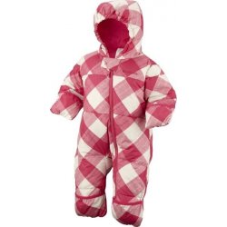 COLUMBIA dětská kombinéza SNUGGLY BUNNY™ DOWN BUNTING-BABY - Very Pink Small Gingham Print