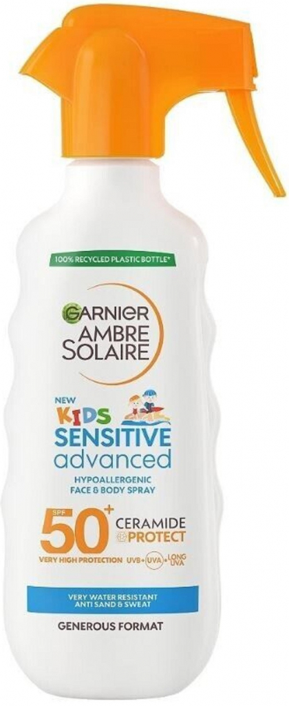 Garnier Ambre Solaire Kids Sensitive SPF50+ opalovací mléko spray 300 ml