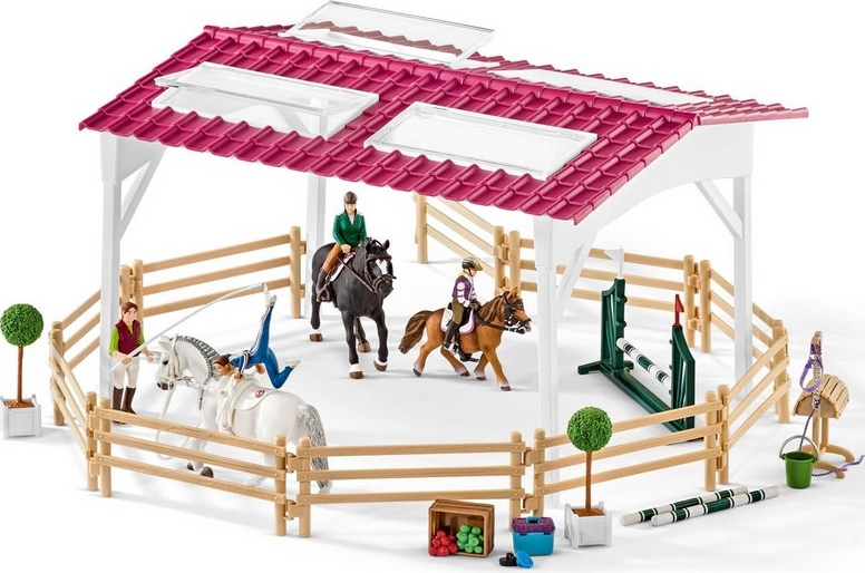 Schleich 42389 Jezdecká škola s jezdci na koních