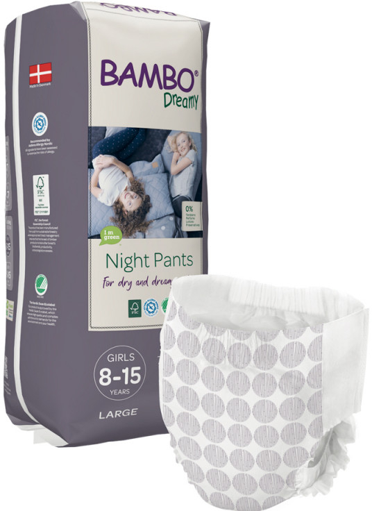 ABENA Bambo Dreamy Nights PANTS pro dívky 8-15let 35-50 kg 10 ks