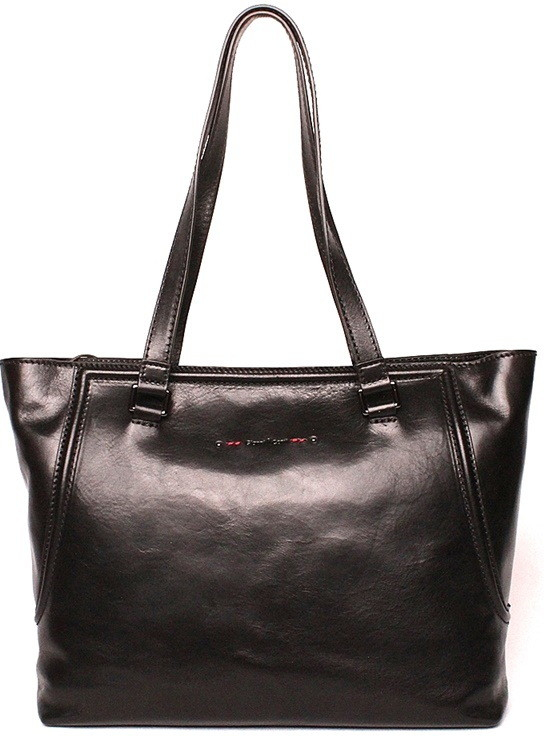 Gianni Conti dámská velká luxusní kožená kabelka na rameno 258 černá