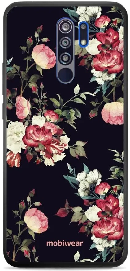 Pouzdro Mobiwear Glossy Xiaomi Redmi 9 - G040G - Růže na černé