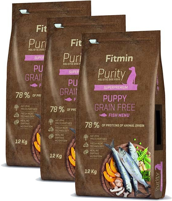 Fitmin Purity GF Puppy Fish 3 x 12 kg