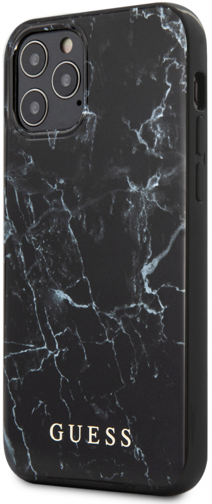 Pouzdro Guess Marble Apple iPhone 12/12 Pro černé