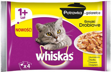 Whiskas Pokrm jelly 1 + let s příchutí drůbežího masa 13 x 4 x 85 g